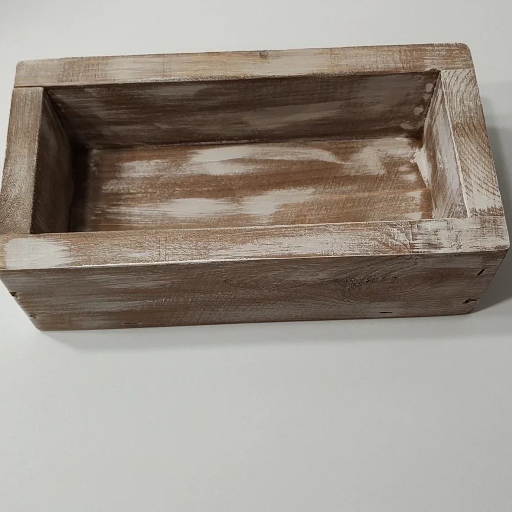 Pair of Solid Wood Rectangular Decor Boxes ( set of 2) - Picture 2 of 8